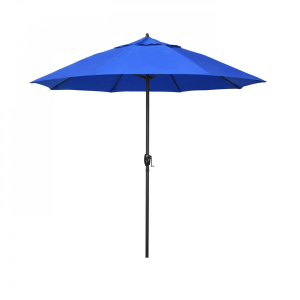 California Umbrella 9' Bronze Aluminum Market Patio Umbrella, Sunbrella Pacific Blue 194061336939 - main